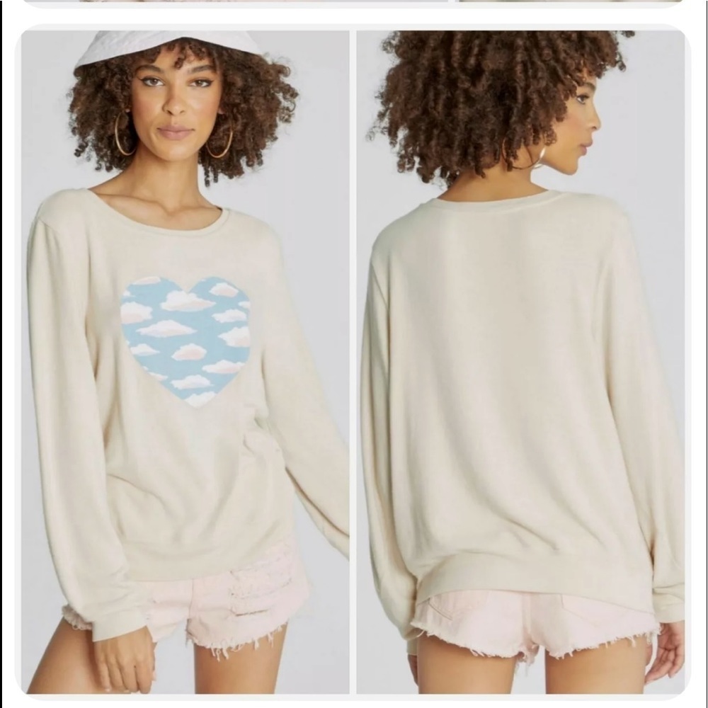 Wildfox | light hearted bbj heart sweatshirt Salt